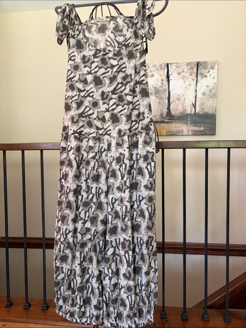 NEW Dress Addict Jo Jo Romper Lightweight Cotton  Shoulder Ties Adorable Sz L